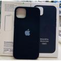 Silicone Case with MagSafe iphone 14Plus - Black. 