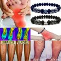 Anti-Swelling Black Obsidian Energy Stone Anklet -Adjustable Weight Loss Magnet Bracelets Anklet for Women Men. 
