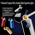 Usb Rechargeable Touch Sensor Lighter With Usb Rechargeable Cable Portable Lighter Ultra-thin Fingerprint Touch Sensor Lighter Rechargeable USB Charging Lighter Amazing Durable Lighter  Cigarette Lighter. 