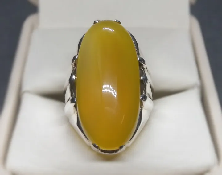 Natural%20Mens%20Zard%20Aqeeq%20Ring%20Kaptaan%20Ring%20Sterling%20Silver%20925%20Imran%20Khan%20Yellow%20Aqeeq%20Ring%20Yellow%20Carnelian%20Ring%20Handmade%20Yellow%20Agate%20Ring%20Chandi%20Ring%20Netural%20Gemstone%20for%20Mens%20-%20Image%204
