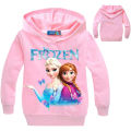 【BestGO】Cartoon Hoody Frozen Pattern Children Top. 