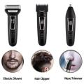 KEMEI 3 in 1 multifunction trimmer, shaver, noser 1407/6558. 