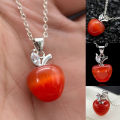 Women Fashion Opal Red Apple Shape Charm Pendant for Necklace Earring Decor. 