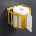 Toilet Paper Holders 'The ' Wall Mounted Roll Holder Adhesive Hanging Tissue Basket Drainage Storage Rack For Bathroom. 