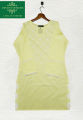 dresses for girls, 1pc Lemon Yellow Lawn Stitched Branded Shirt. 
