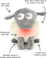 Sweet Dreamers, Ewan the Dream Sheep, Grey - Baby White/Pink Noise Machine and Sleep Aid with Night Light. 