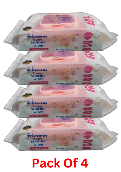 Johnson Baby Wipes 84 Sheet's, Baby wipes, Lightly Fragranced, Large Tissue 8 Inches, Wet wipes, Best Quality.