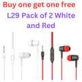 BUY 1 GET 1 FREE L29 Stereo Handsfree/Earphones - Handsfree - Best Quality Music Sound Handfree Earphones - In Ear Phones. 