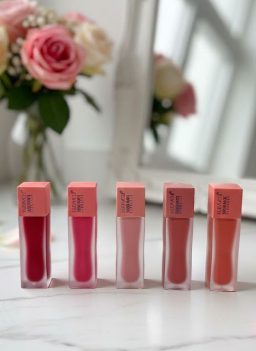 HUDAMOJI 1 PC Matte Lip Gloss Shiny, Moisturizing & Non- Sticky Lip Gloss in 6 Colors / Smooth & Long-Lasting Lip Gloss