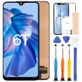 Screen Replacement for OnePlus 6T LCD Display, LCD Screen Replacement for OnePlus 6T A6010 A6013 6.41" Touch Screen Digitizer Assembly with Repair Kits. 