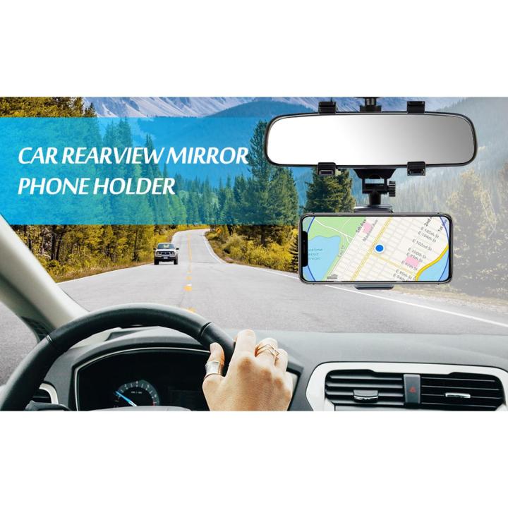 Universal Car Rear View Mirror Mount Mobile Holder