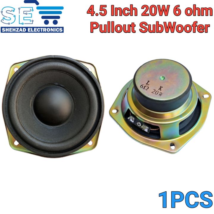 1PCS 6ohm 4.5inch 20W Bass Speaker Woofer Subwoofer Loudspeaker