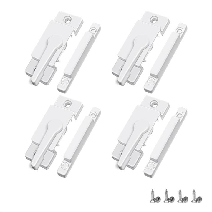 4 Pack Window Sash Locks,Window Latches White Fits Horizontal Sliding