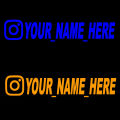 Personalized Instagram Car Sticker Vinyl Decals Motorcycle Car Stickers. 