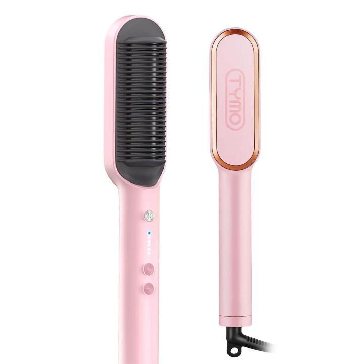 TYMO Hair Straightener Brush Straightening Comb for Women with 5 Temp 20s Fast Heating & Anti-Scald