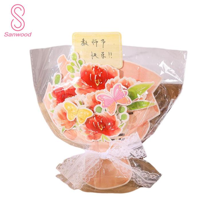 Bouquet Greeting Card DIY Teachers Day Blessing Card