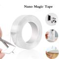 Double Sided Nano Tape with Multi-Functional Anti-Slip Transparent Traceless Washable Waterproof Adhesive Tape Reusable and Washable Adhesive Silicone 5 - 3 Meter. 