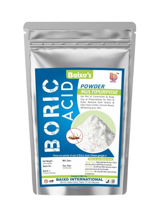 Multi-Purpose Boric Acid Powder | Powder for Cockroaches | Carrom Powder | Powder for Rice Preservation-100gm