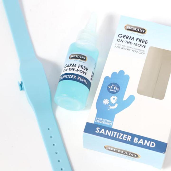 𝗛𝗘𝗠𝗔𝗡𝗜 𝗟𝗜𝗩𝗘 𝗡𝗔𝗧𝗨𝗥𝗔𝗟 - HAND SANITIZER BAND GERM FREE ON-THE-MOVE