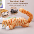Funny Simulation Touch to Roll Electric Cat Roll Plush Animals Cats Toys Kid - 30cm. 