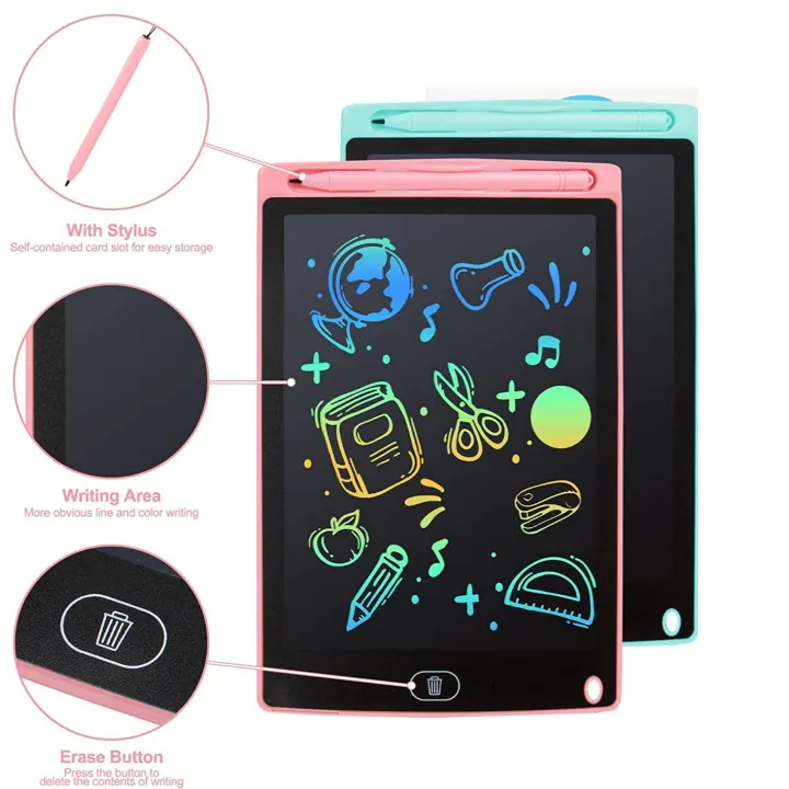 Kids'%20LCD%20Writing%20Tablet%206.5/10/12%20Inch%20-%20Colorful%20Educational%20Drawing%20Board%20with%20Erase%20Button,%20Unisex%20Drawing%20Pad%20for%20Kids%201-4%20Years%20-%20Image%207