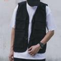 Cargo Waistcoat Multi Pockets Men Fashion Thin Tooling Vest. 