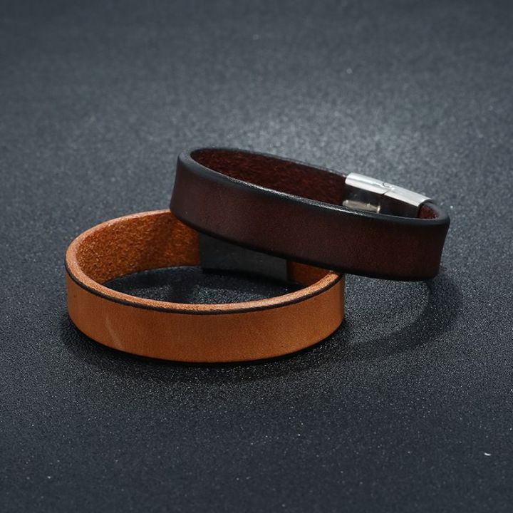 Fashion Leather Bracelet Hand knitting Men Bracelet Custom Logo Leather