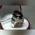 Natural Unheated Untreated Blood Red Aqeeq Mens Ring Sterling Silver 925 Deep Red Agate Ring Handmade Carnelian Ring Pure Chandi Ring Hakik Ring Akik Ring Aqiq Ring Shifat Al Abad Ring. 