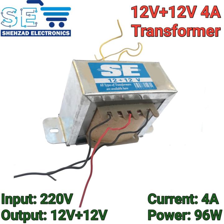 Power Transformer AC 220V to 12V + 12V 4A 96W