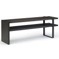 Open Shelving TV Stand: Versatile TV Unit with Wooden TV Console Table, LED TV Compatibility, and Media Console Functionality. 