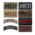 MED Infrared IR Reflective Patches Tactical Embroidered MEDIC Emblem Appliqued Badges Sticker Strip Glow In Dark. 