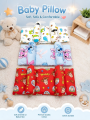 Soft Memory Foam Baby Pillow – Adjustable Head Shaping Cushion  Flat Head Prevention, Anti-Roll, Neck & Spine Support  Newborn Sleeping Positioner for Crib, Cot, Bed, Bassinet, Stroller & Car Seat – Breathable & Portable, Baby Safety Pillow. 