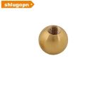 SL1/2/5/10pcs 1-10pcs Dia M3M4M5M6M10M12 Spherical Thread Brass Copper Solid Ball Nut perforated round Metal ball head with hole. 