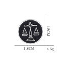 Libra Scale Badge Brooch For Lawyers Judges Justice Symbol Badge For Shirt Coat Premium Quality Jewelry Accessory For Men And Women. 