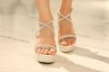 Women Fashion Block Heel, Pearl Shoes, Bridal Ivory Shoes, High Heels, Cream Low Heel, Wedding Shoes, Beige. 