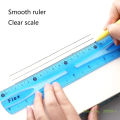 2Pcs Color Flexible Rulers Soft Bendable Plastic Rulers Duals Scale Bendable Flexible Rubber Rulers Clear Straight Ruler. 