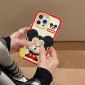 100%new Celebrity Trend+In Stock+COD Cute Cartoon Mickey Squishies Phone Case for IPhone 16 15 14 Plus 13 12 Pro Max Blowing Bubble Protection Soft Silicone Cover. 