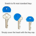 10PCS Key Covers For House Keys Hollow Multi Color Rubber Key Chain Accessories Soft Keys Ring Caps Locks Cap Topper Keyring. 