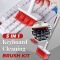 5 In 1 Multi function Cleaning Tools Kit For Keyboard Earphone Cleaner Soft High density Brush Set. 