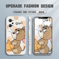 Jizetin for Realme GT Neo2 Back Cover Tom and Jerry Design Silicone Phone Case Square Camera Protective Phone Cases. 