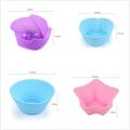 Pack Of 6 - Silicone Cup Cake Molds - Multicolor. 