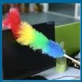 Cleaning Duster, Soft Feather Duster Brush Anti Static Cleaning Products with Plastic Handle for Cleaning Furniture, Calligraphy, TV Screen, Computer. 