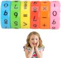 Math Wheel For Kids Education, Magnetic Math Learning Toys Math Games for Kids, Math Materials for Preschool, Colorful Learning Toy Cylinder Number Blocks. 