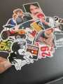 SIDHU MOOSE WALA Premium Glossy Stickers 25pcs Pack ideal for journaling skateboard notebook mobile case. 