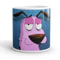 Courage the Cowardly Dog Design Printed Coffee Mug Customized Print Personalized Ceramic High Quality Material Cups by Favourite Plus. 