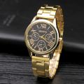【ETOP】  Brand 3 Eyes  Geneva Casual Quartz Watch Women Stainless Steel Dress Wristwatch Relogio Feminino Ladies Clock Hot S. 