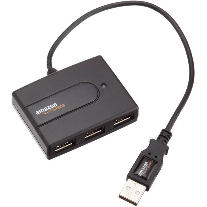 AmazonBasics USB 2.0 4-Port Ultra Mini Hub; Bus-powered