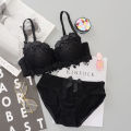 Pack of 1 Underwear Set Beautiful lace Design Bra and Pantie For Girls and Women. 