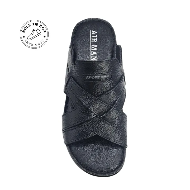 AirMan%20Fashion%20Black%20Leather%20Comfort%20Slipper%20-%20Image%207