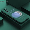 Hontinga for Huawei P30 Pro Case Side Design Fashion Grey Eearth Moon Back Cover Soft Square Edge Pattern Liquid Silicone Trend Phone Cases. 